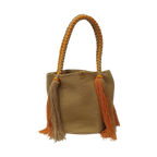 Saco Wayuu Clássica com Alças Trançadas e Franjas Longas