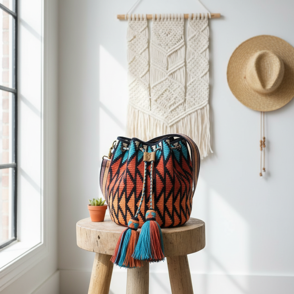 Saco Wayuu Fogo Tribal
