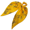 Scrunchie Scarf - Mustard Yellow Print