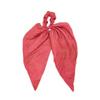 Srunchie cerise Texturizado dourado