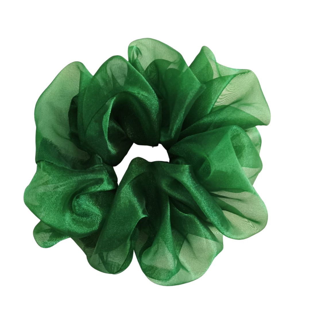 Srunchie de tule-verde