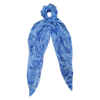 Tropical Blue printed Srunchie