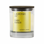 Lacrosse Dark Amber candle - white background