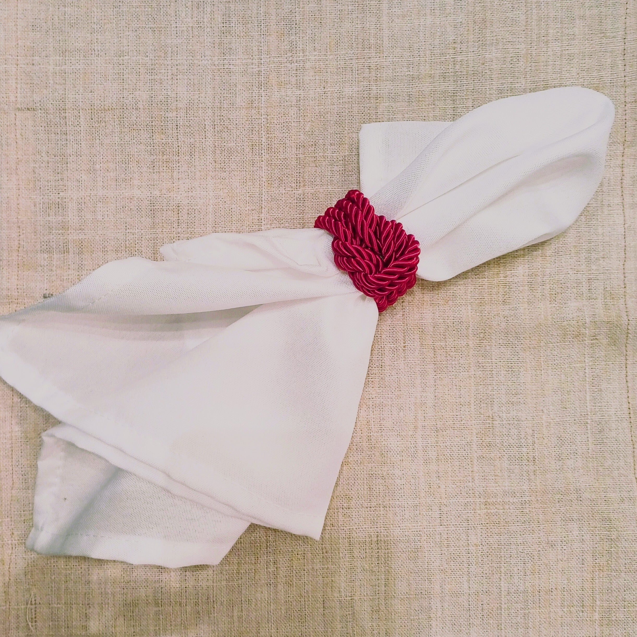 Pack de Argolas de guardanapo em cordão de seda-Bourdaux