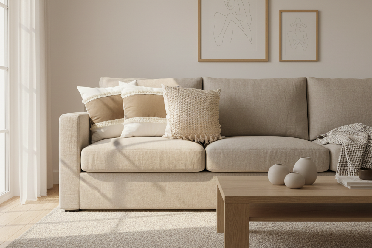 Cenário elegante com almofadas