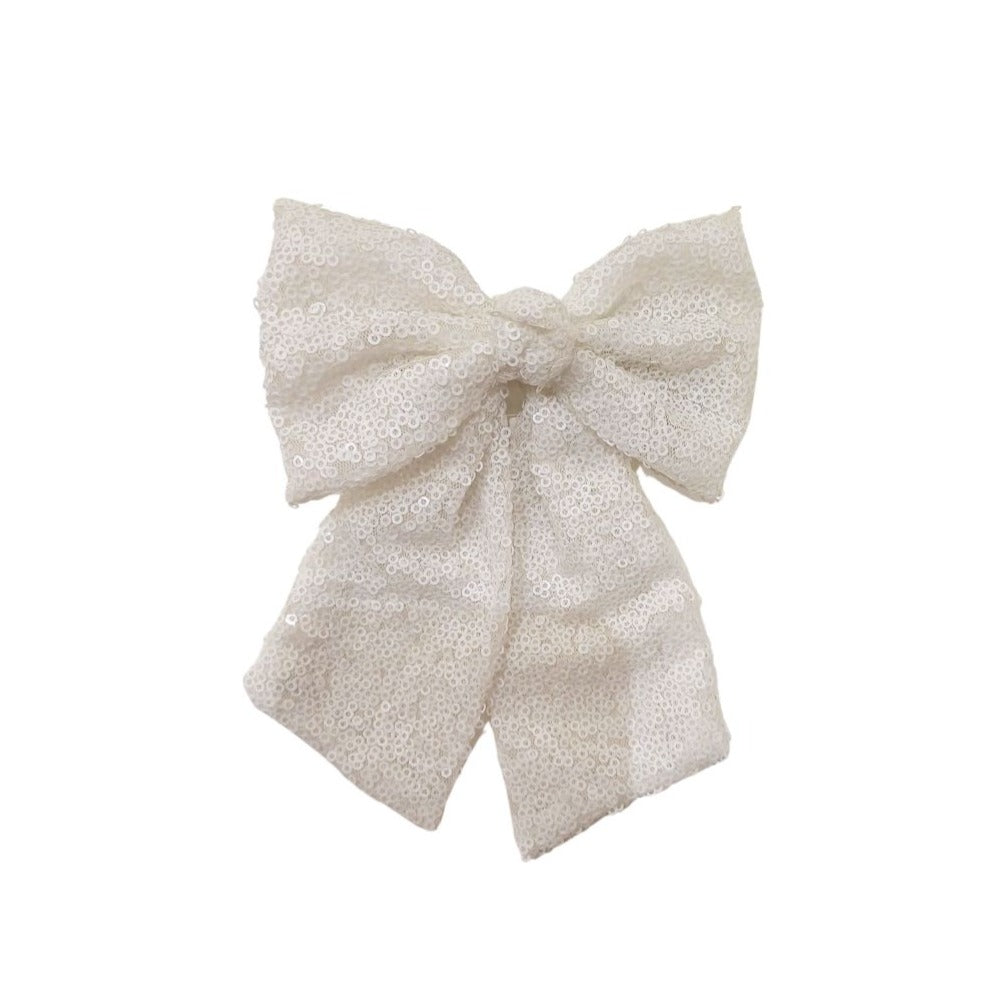 laço lantejoulas branco