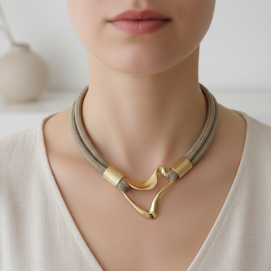 Lifestyle - Colar Statement Minimalista com Detalhe