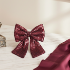 Lifestyle Laço Lantejoulas Bordeaux - Sem Modelo