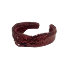 Burgundy headband with sequins - Shine and Elegance